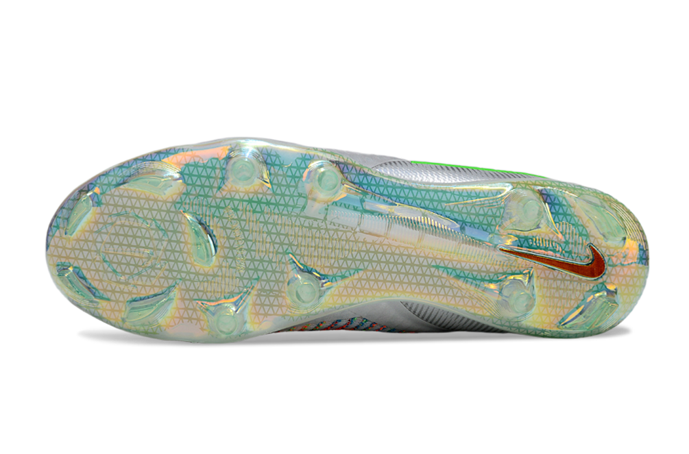 Chuteira Campo Nike Phantom 6 Elite High FG EA SPORTS Cinza