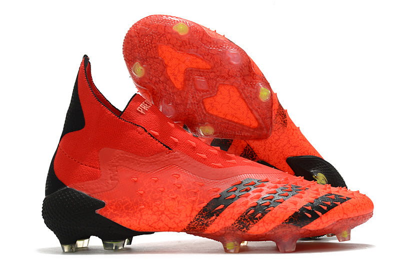 Chuteira Campo ADIDAS Predator Freak+ FG Meteorite Vermelho - Preto