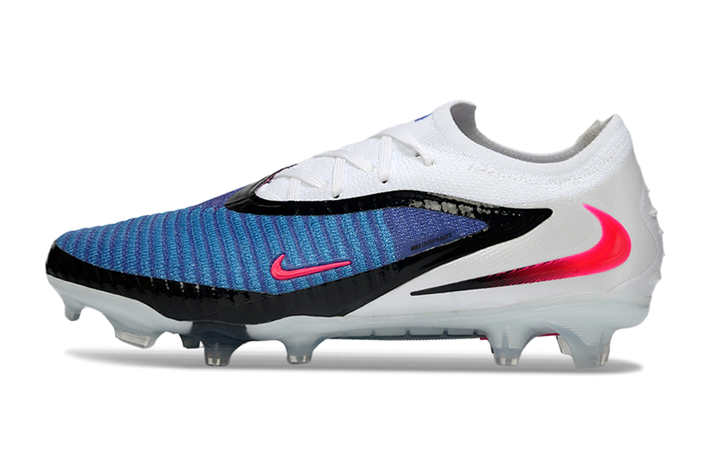 Chuteira Campo NIKE Phantom 6 Elite Low AG Attack Azul - Branco