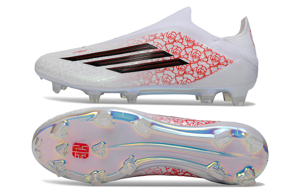 Chuteira Campo ADIDAS F50 Elite LL FG Lamine Yamal Branco - Vermelho