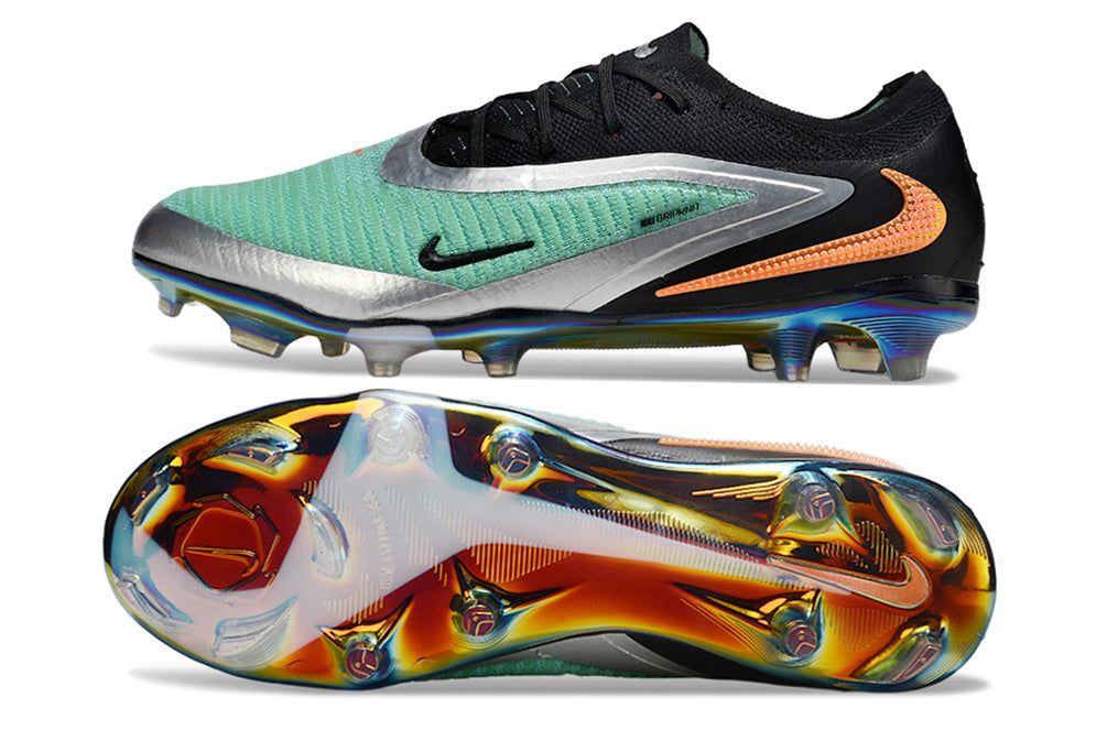 Chuteira Campo NIKE Phantom 6 Elite Low FG Next Generation Preto - Verde