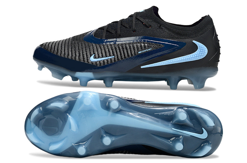 Chuteira Campo NIKE Phantom 6 Elite Low FG Shadow Pack Preto - Azul
