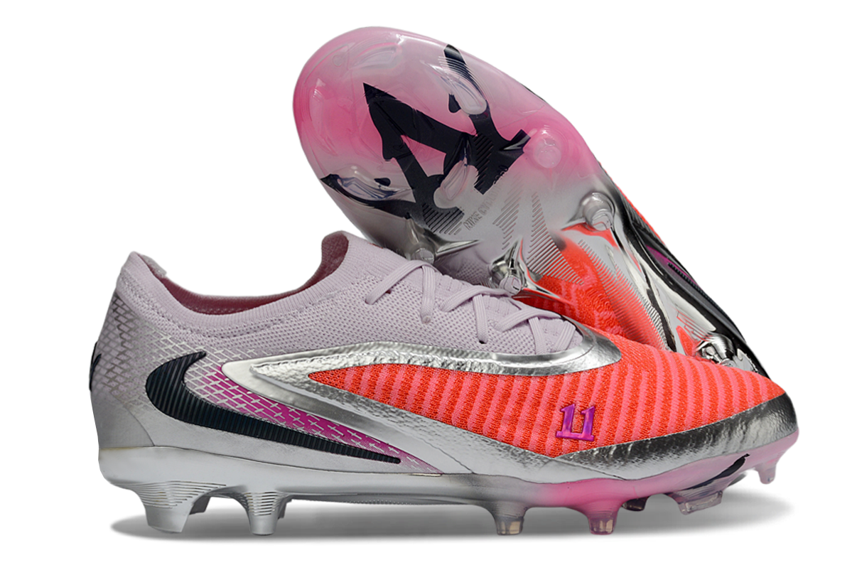 Chuteira Campo NIKE Phantom 6 Elite Low FG Alexia Putellas Vermelho - Prata