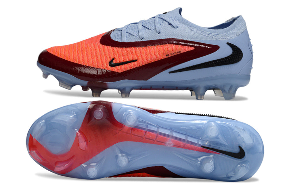 Chuteira Campo NIKE Phantom 6 Elite Low FG Scary Good Vermelho - Roxo