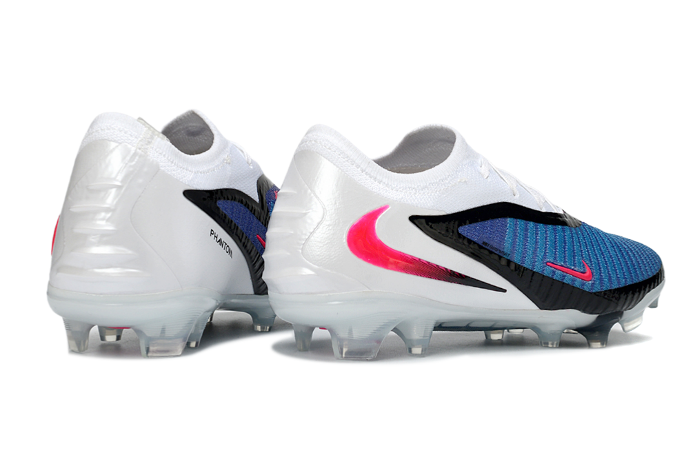 Chuteira Campo NIKE Phantom 6 Elite Low AG Attack Azul - Branco