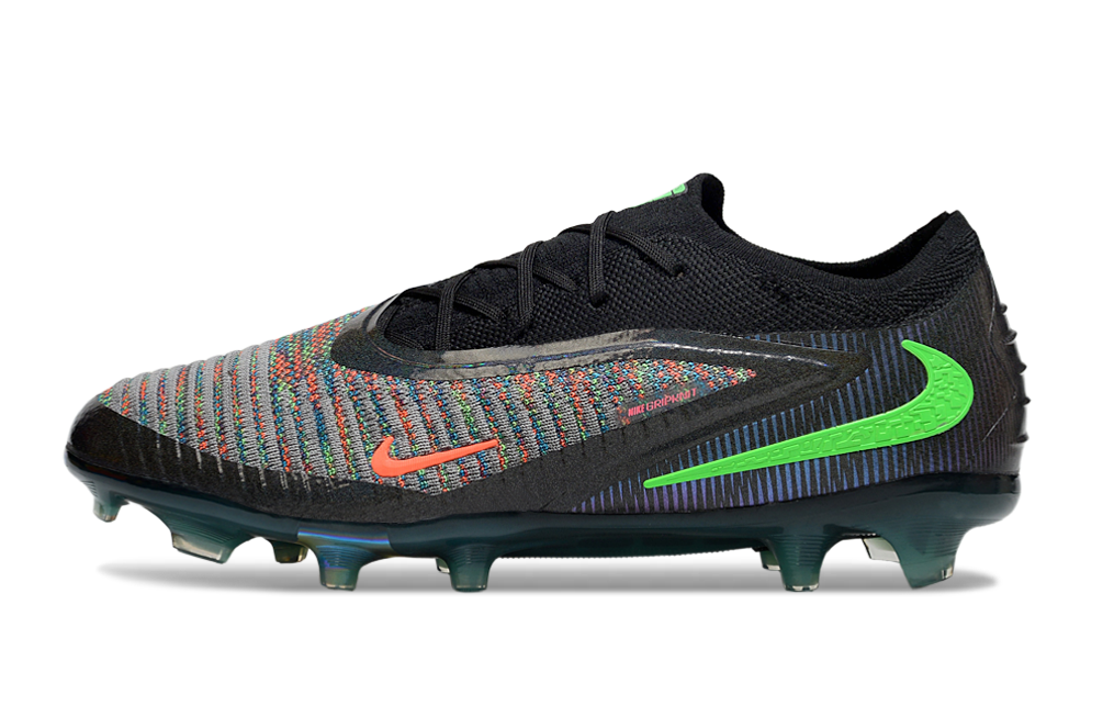 Chuteira Campo NIKE Phantom 6 Elite Low FG EA SPORTS Preto - Verde
