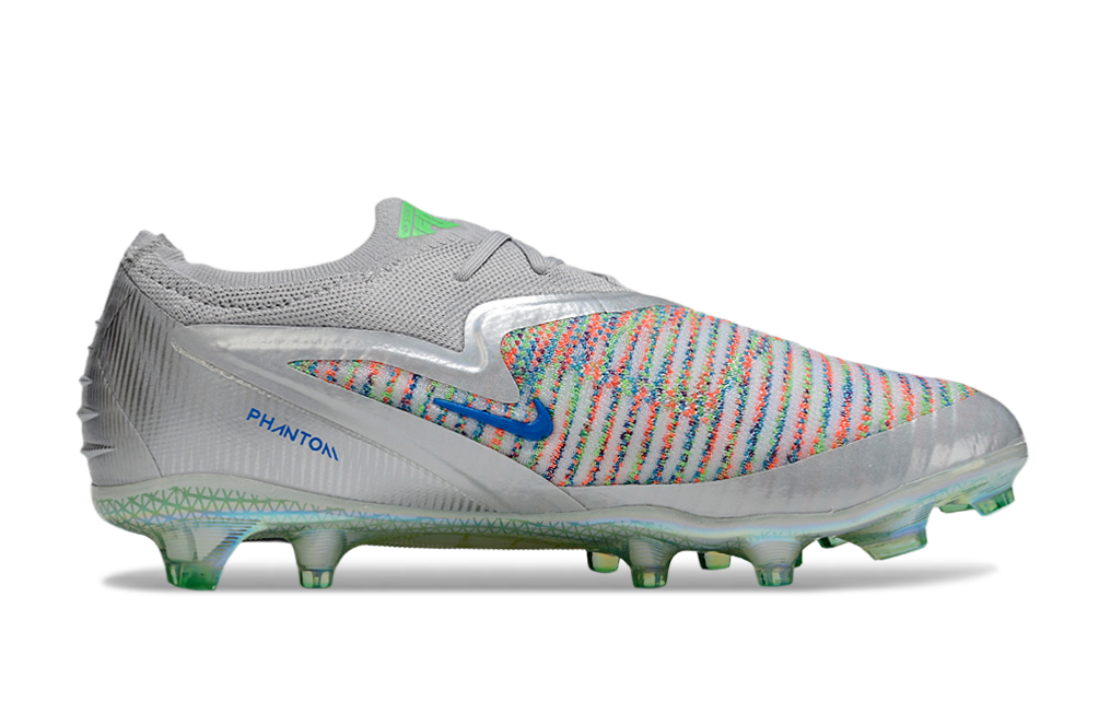Chuteira Campo NIKE Phantom 6 Elite Low FG EA SPORTS Cinza - Verde