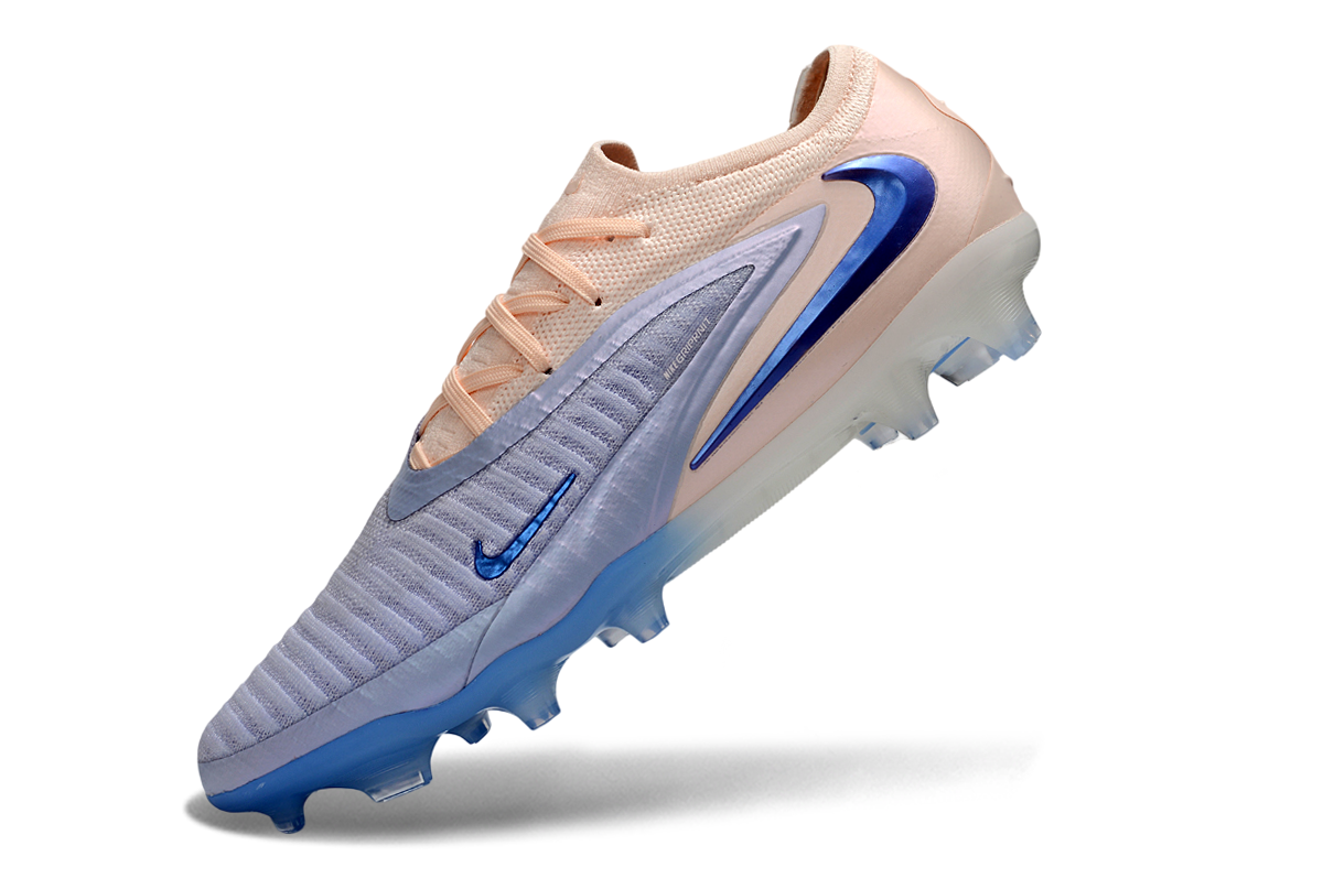 Chuteira Campo NIKE Phantom 6 Elite Low FG na cor Ghost/Guava Ice