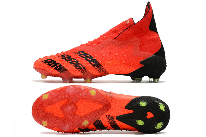 Chuteira Campo ADIDAS Predator Freak+ FG Meteorite Vermelho - Preto