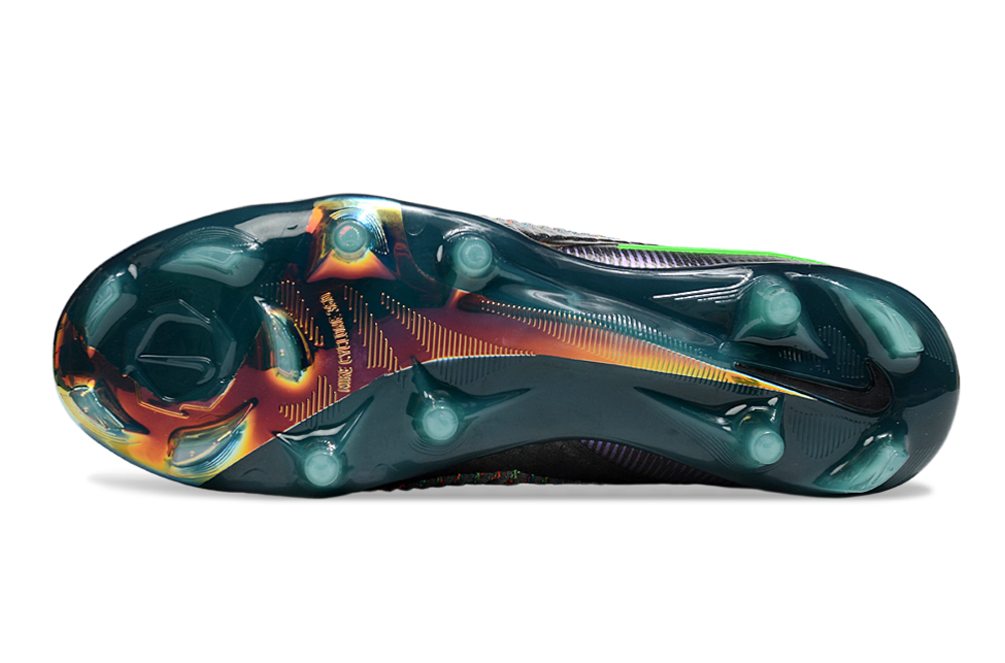 Chuteira Campo NIKE Phantom 6 Elite Low FG EA SPORTS Preto - Verde