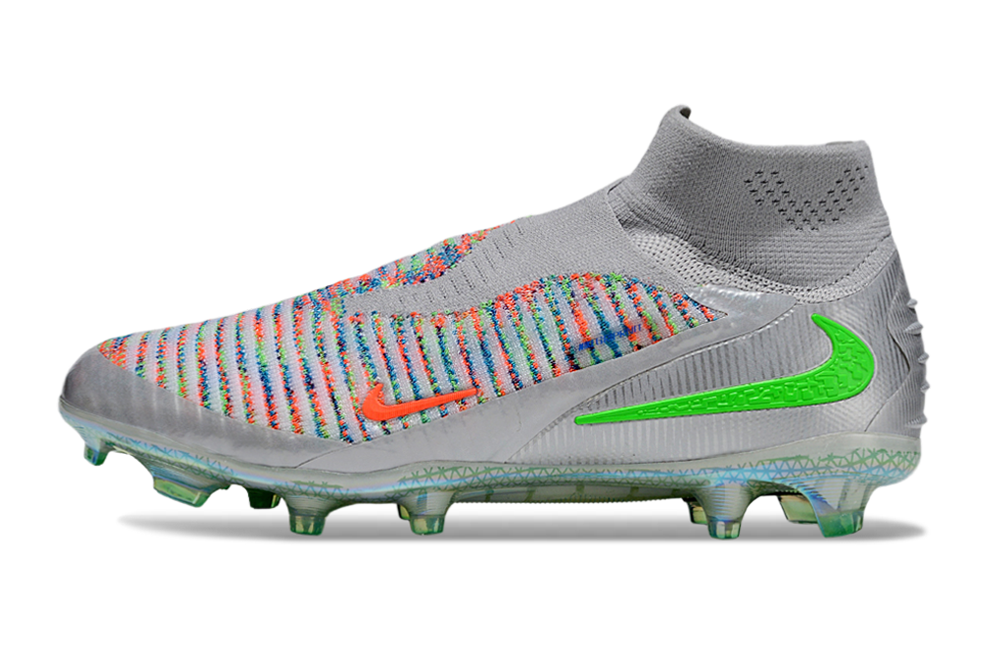 Chuteira Campo Nike Phantom 6 Elite High FG EA SPORTS Cinza