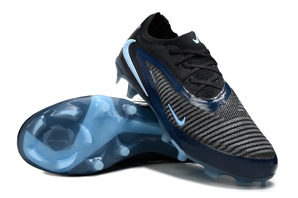 Chuteira Campo NIKE Phantom 6 Elite Low FG Shadow Pack Preto - Azul