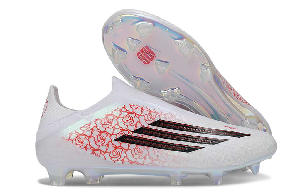Chuteira Campo ADIDAS F50 Elite LL FG Lamine Yamal Branco - Vermelho