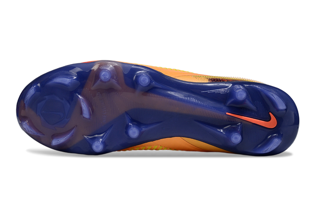 Chuteira Campo NIKE Phantom 6 Elite Low FG Halland Amarelo - Azul