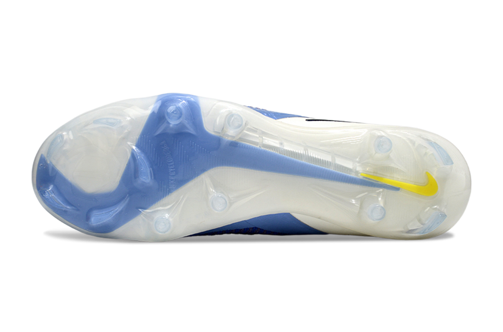 Chuteira Campo NIKE Phantom 6 Elite Low FG Fear Nothing Azul - Branco
