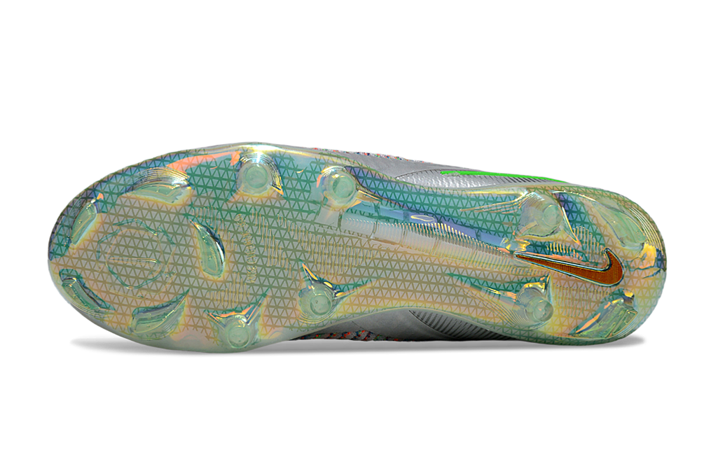 Chuteira Campo NIKE Phantom 6 Elite Low FG EA SPORTS Cinza - Verde
