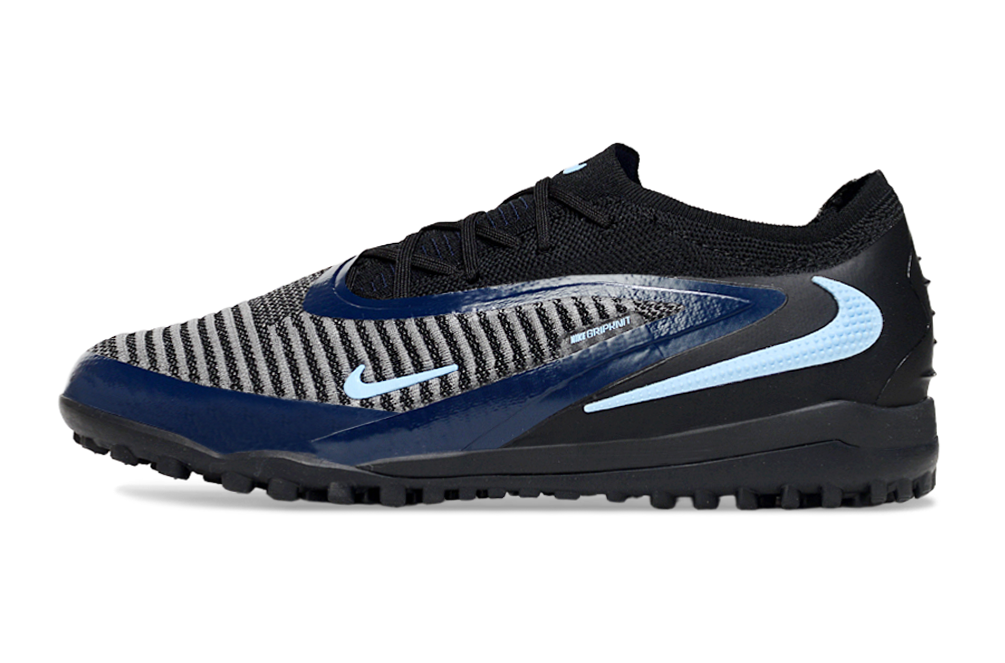 Chuteira Society Nike Phantom ReactX 6 Elite Shadow Preto - Azul