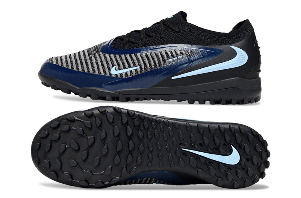 Chuteira Society Nike Phantom ReactX 6 Elite Shadow Preto - Azul
